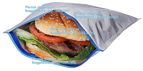 Zip Lock Foil Thermal Sandwich Bags, Reusable Insulated Easy Closure Hospital Medicine, Wine Insulated Bag