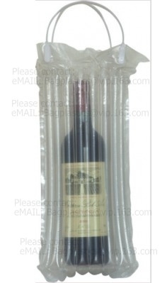 Inflated Wine Bottle Protector Bags, Sleeves Glass Travel Transport, Air Filled Column, Leakproof Cushioning