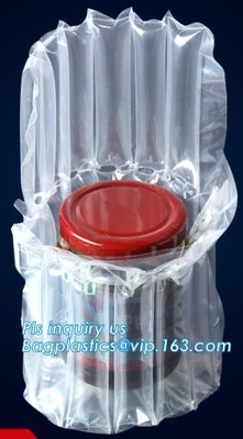 Inflated Wine Bottle Protector Bags, Sleeves Glass Travel Transport, Air Filled Column, Leakproof Cushioning