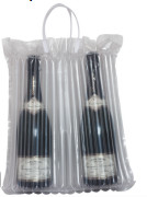 Inflated Wine Bottle Protector Bags, Sleeves Glass Travel Transport, Air Filled Column, Leakproof Cushioning