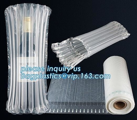 Inflated Wine Bottle Protector Bags, Sleeves Glass Travel Transport, Air Filled Column, Leakproof Cushioning