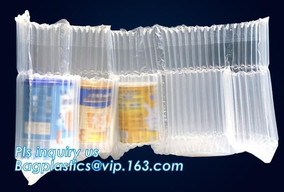 Inflated Wine Bottle Protector Bags, Sleeves Glass Travel Transport, Air Filled Column, Leakproof Cushioning