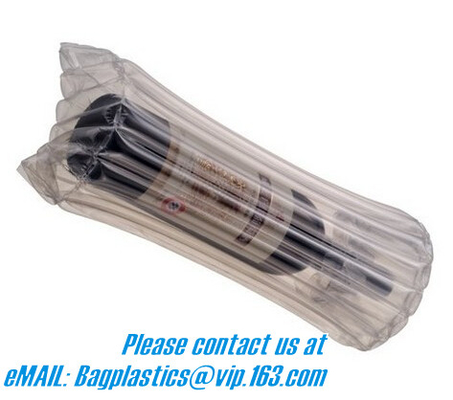 Inflated Wine Bottle Protector Bags, Sleeves Glass Travel Transport, Air Filled Column, Leakproof Cushioning