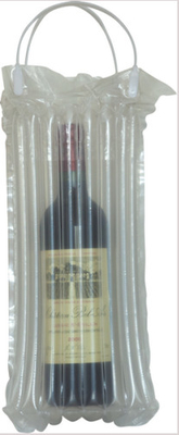 Inflated Wine Bottle Protector Bags, Sleeves Glass Travel Transport, Air Filled Column, Leakproof Cushioning