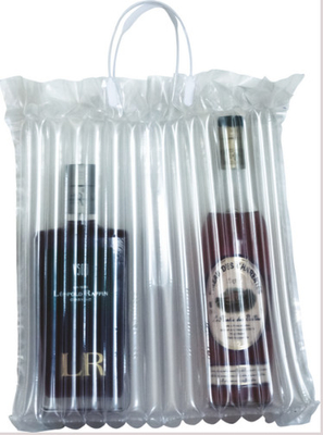 Inflated Wine Bottle Protector Bags, Sleeves Glass Travel Transport, Air Filled Column, Leakproof Cushioning