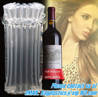 Inflated Wine Bottle Protector Bags, Sleeves Glass Travel Transport, Air Filled Column, Leakproof Cushioning