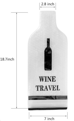 Reusable Wine Bottle Protector, Air Bubble Cushion, Travel Sleeve Case, Leak-proof Safety Impact Resist