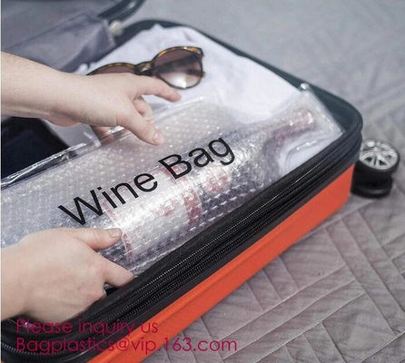 Reusable Wine Bottle Protector, Air Bubble Cushion, Travel Sleeve Case, Leak-proof Safety Impact Resist