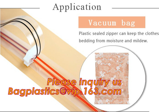 Vaccuum Double Zipper Seal, Slider Zipper Seal, Plastic Zipper, Zipper Extruder Machine, Zipper Making Mould