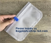PEVA, Silicone, Reusable Storage Resealable Freezer Food Bags, Leak Proof Ziplock Airtight lunch Container