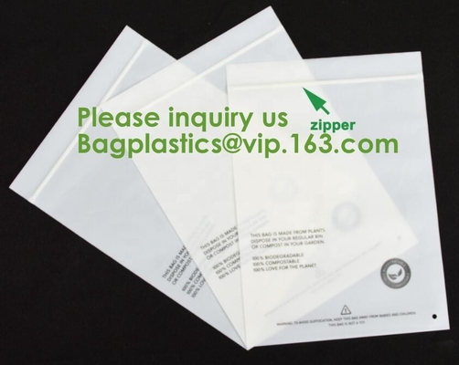 100% Biodegradable Shipping Bags, Zipper Compostable Zip Bag, PLA Corn Starch, Garment Apparel, Cashmere