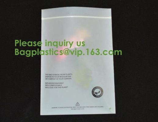 100% Biodegradable Shipping Bags, Zipper Compostable Zip Bag, PLA Corn Starch, Garment Apparel, Cashmere