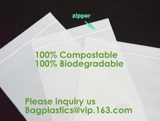 100% Biodegradable Shipping Bags, Zipper Compostable Zip Bag, PLA Corn Starch, Garment Apparel, Cashmere