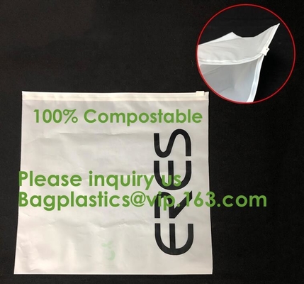 100% Biodegradable Shipping Bags, Zipper Compostable Zip Bag, PLA Corn Starch, Garment Apparel, Cashmere