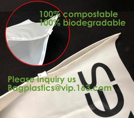 100% Biodegradable Shipping Bags, Zipper Compostable Zip Bag, PLA Corn Starch, Garment Apparel, Cashmere