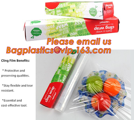 Biodegradable Food Wrap, PE PVC Cling Film, PLA Cling Wrap With Slide Cutter, Alu Foil Roll, Parchment