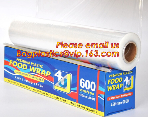 Biodegradable Food Wrap, PE PVC Cling Film, PLA Cling Wrap With Slide Cutter, Alu Foil Roll, Parchment