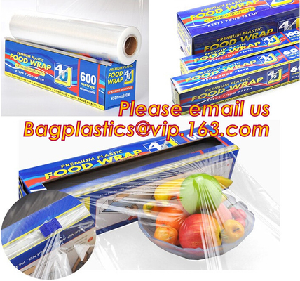 Biodegradable Food Wrap, PE PVC Cling Film, PLA Cling Wrap With Slide Cutter, Alu Foil Roll, Parchment