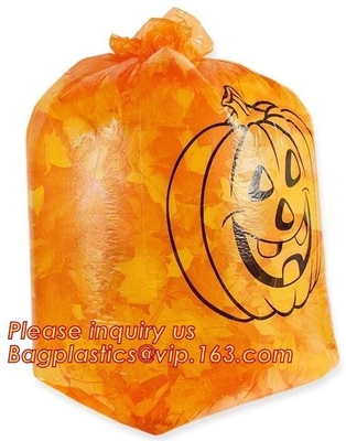 Pumpkin Lawn Bags, Festive Leaf, Halloween Decorations, Trick Or Treating, Party Supplies, Giant Goody Bags