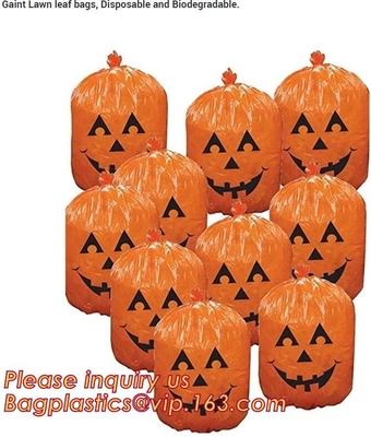 Pumpkin Lawn Bags, Festive Leaf, Halloween Decorations, Trick Or Treating, Party Supplies, Giant Goody Bags