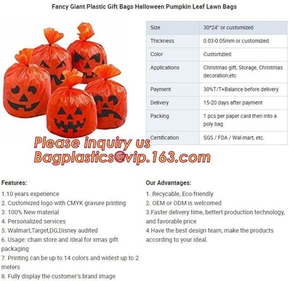 Pumpkin Lawn Bags, Festive Leaf, Halloween Decorations, Trick Or Treating, Party Supplies, Giant Goody Bags