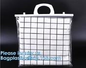 Clothes Storage Bag, Makeup Organizer With Reinforced Handle, Vinyl Storage Bags, Dual Zippers, Moving Totes