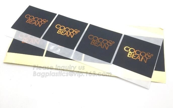 Die Cut Foil stamping, Waterproof Vinyl PVC Custom Logo Sticker Label, matte finish, PP label, PET sticker