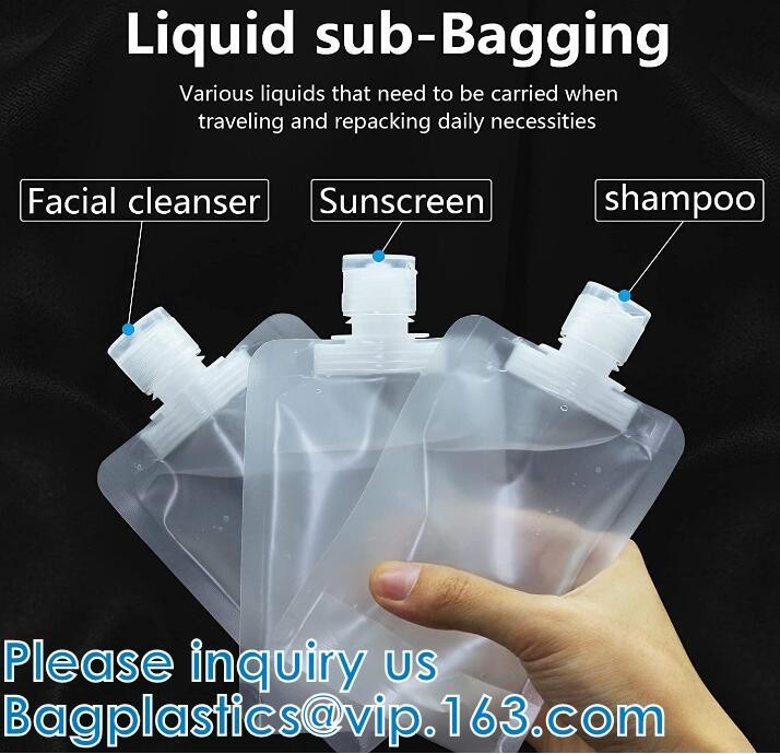 Liquid sub Bagging, Sanitizer Lotion, Fluid Bottles, Travel Bag, TSA approved Container Bag, Squeeze Pouch