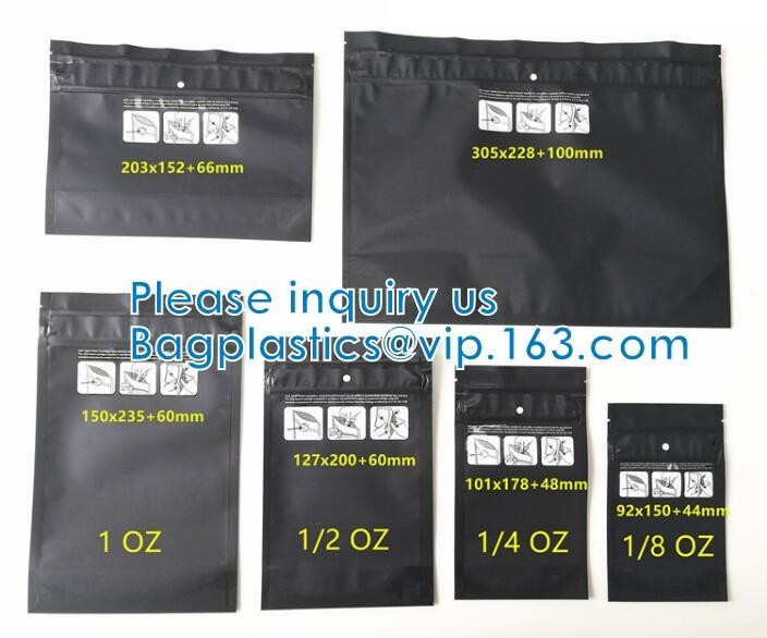 Flower Dried Bud Stand Up Herb Mylar Barrier Bag, Dispensary Herb Fower Dried Edible Bags Packaging