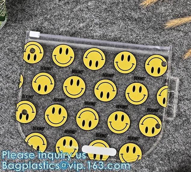 Matte Frosted PVC EVA Swimwear Clothing Zip lockk Bag, Biodegradable Cosmetic Slider Zipper Packaging Bag