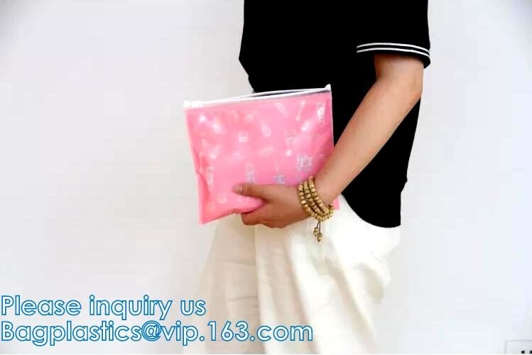 Anti-Shock Slider Air Zip lockk Bubble Bag, Colored Bubble Packaging, Makeup Cosmetic Zipper Packaging pouch