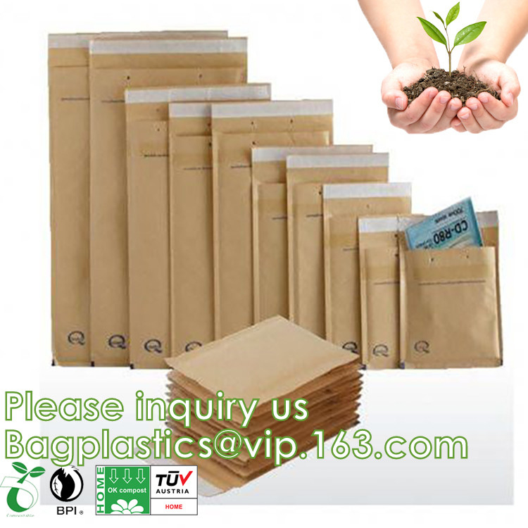 Padded Envelopes, 100% Recycled Biodegradable Kraft Paper Fibers Cushioning Protected Padded Envelopes