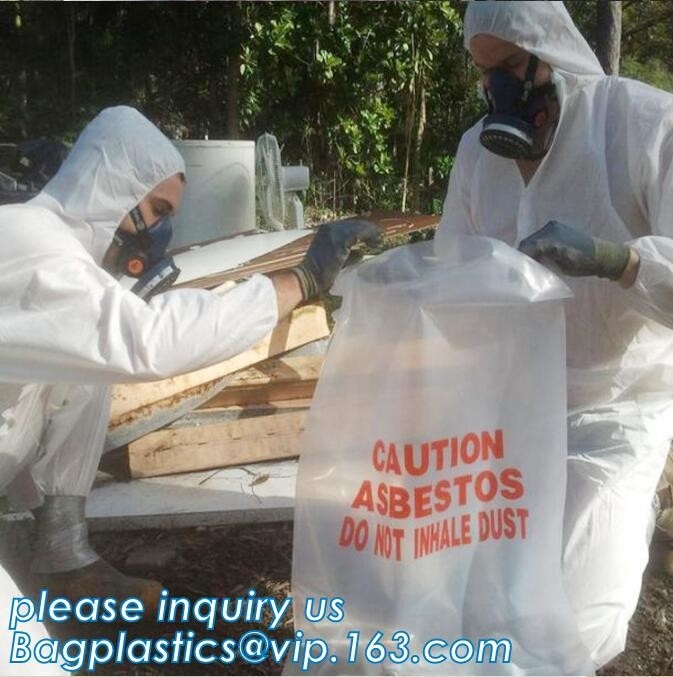Burial Asbestos Bags, Contractor, Industrial, Outdoor, Storage And Removal, Adult Size Economical Heavy Duty