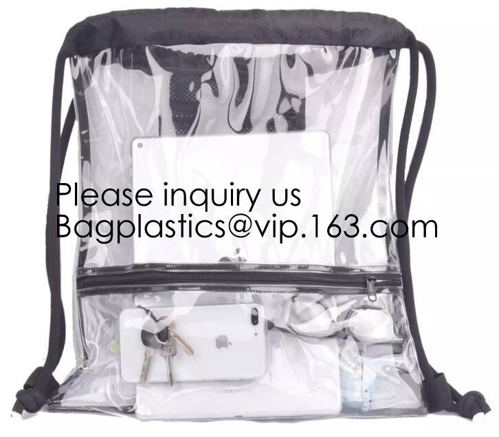 Drawstring Bags, Waterproof Small Clear Bag For Stadium Colleges Sport Event Work Concert Security Approved