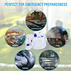 Portable Water Storage Jug, Water Carrier, Foldable Canteen, Outdoors BBQ Camping Hiking 10