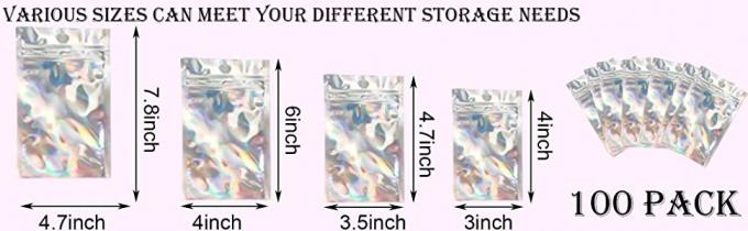 Custom Logo Printed Mylar Bag, Various Color Clear Window Bag, Zip lockk Packaging Mylar Pouch 0