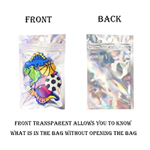 Custom Logo Printed Mylar Bag, Various Color Clear Window Bag, Zip lockk Packaging Mylar Pouch 3