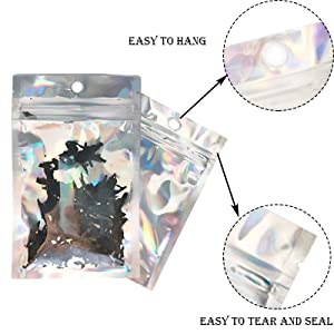 Custom Logo Printed Mylar Bag, Various Color Clear Window Bag, Zip lockk Packaging Mylar Pouch 4