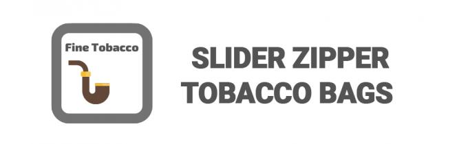 Slider Tobacco Bags, Zipper Cigar Pouches, Fine Tobacco, Slider Top Closure Polyethylene Bags 0