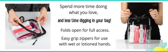 TSA Approved Toiletry Bag, Cosmetic & Travel Toiletries Organizer, Quart Size, Luggage, Purse 0
