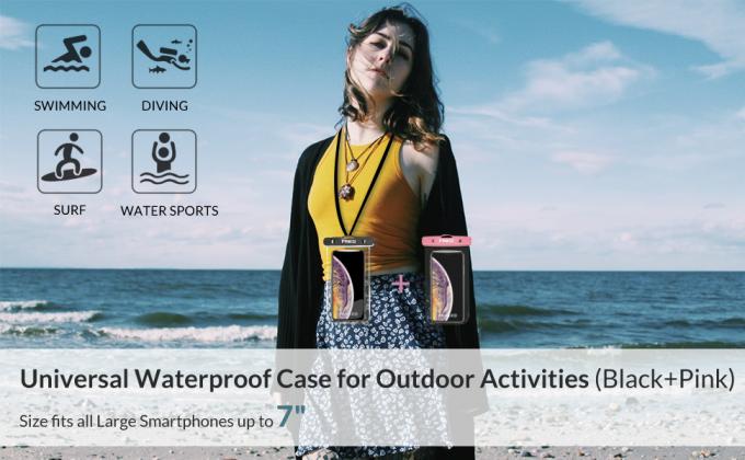 Double Zipper Seal Phone Bags, Waterproof Case, Universal size, dirtproof, dustproof Smartphones package 0