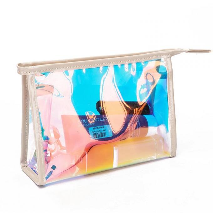 Eco Friendly Neon Colorful PVC Cosmetic Makeup Toiletry Skin Kits Pouch Waterproof Clear Vinyl Gift Bag 4
