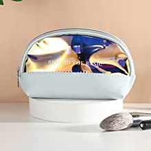 DAZZLING HOLOGRAPHIC, TPU PVC Laser Cosmetic Bag, Makeup Organizer Bags, Jelly Purse, Hanging Toiletry 2