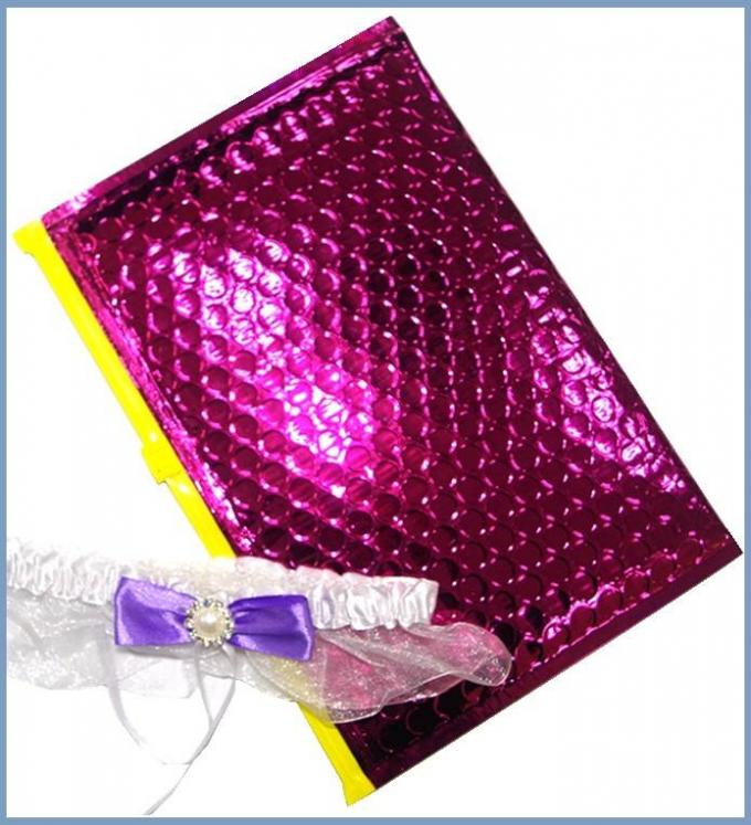 Reusable Metallic Matte Glossy Holographic Zip lockk Bags, Reclosable Cosmetic Packing Bubble Pouch Slider Zipper 3