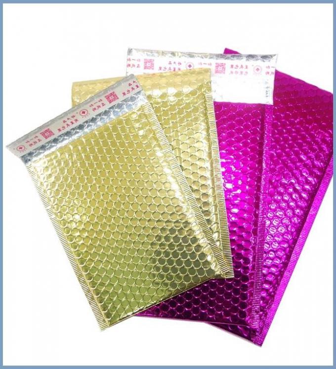 Reusable Metallic Matte Glossy Holographic Zip lockk Bags, Reclosable Cosmetic Packing Bubble Pouch Slider Zipper 12