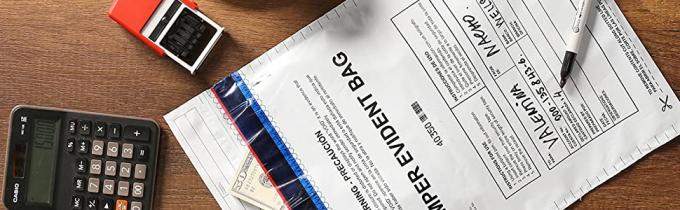 Tamper Evidence Bags With Barcode And Serial Number Bank Money Coin Deposit Change Security Bags 13