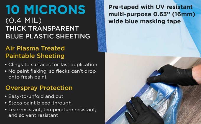 Automotive Roll Masking Film set, Painting Tray kit, Pre-Taped, Sheeting Covering, Car Furniture Protection Cover 12