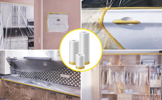 Automotive Roll Masking Film set, Painting Tray kit, Pre-Taped, Sheeting Covering, Car Furniture Protection Cover 17