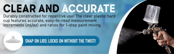 DISPOSABLE REFILLS, Automotive Spray Cup Paint Hard Cup, Gun Cups, Paint Mixing Cups, SPRAY CUP SYSTEM 3