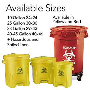 Biohazard Treatment Bags, Sterilized Bags, Disposal Bags, Waste Sacks, Hazardous Waste Bag With Ties 2
